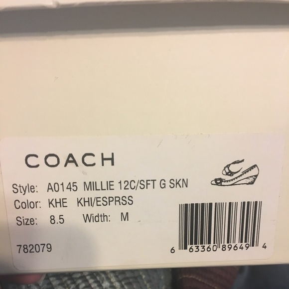Coach Millie Wedges in Espresso size 8.5 - Picture 6 of 6